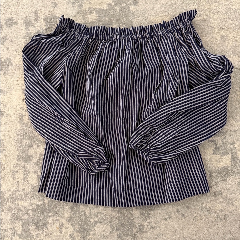 A New Day Navy Striped Top